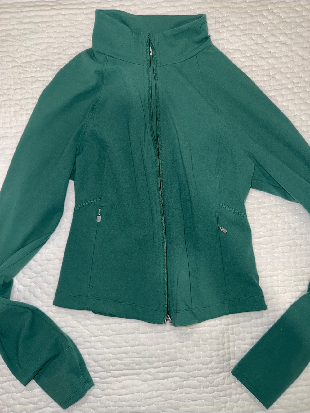 Athleta Teal Zip-Up Utility Jacket